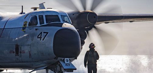 On the flight deck of the Nimitz-class aircraft carrier USS George H.W. Bush (CVN 77) in the Atlantic Ocean. - ALLOW IMAGES
