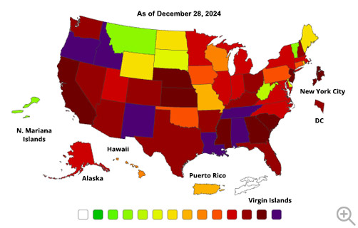 CDC Weekly Influenza Surveillance Report graphic - ALLOW IMAGES