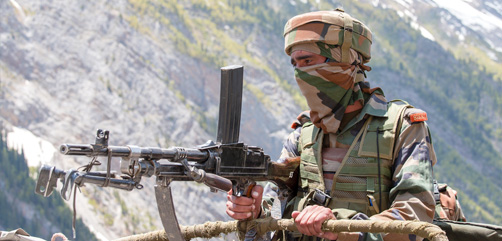 Indian Frontier Guard, Jammu and Kashmir, India. - ALLOW IMAGES