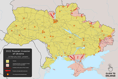 Invasion map - Ukraine. - ALLOW IMAGES