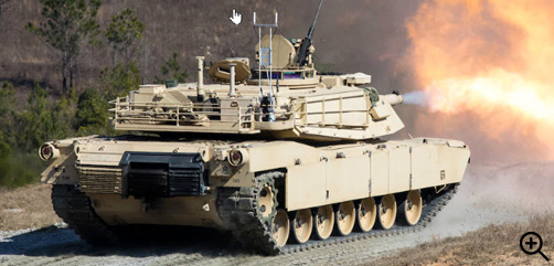 An Army M1A2 Abrams tank participates in training at Fort Benning, Ga., Jan. 30, 2020. The M1A2 is the baseline version of the platform to be shipped to Ukraine. While specific configurations will vary, each includes a 120mm smooth bore cannon, 2 x 7.62 M240 coaxial machine guns and additional armaments. The 62.5-ton main battle tank is known for its stabilized gun and ability to shoot accurately on the move. The vehicle is also known for its superior crew protection (including chemical/biological/nuclear), safe storage of ammunition, speed, and maneuverability on rough ground, and efficient ventilation. Its tracks are rubber, and its turret can be rotated 360° in 6 seconds. - ALLOW IMAGES