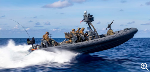 Marines conduct a forward screen exercise in the Indian Ocean, Jan. 14, 2023. Image: DoD