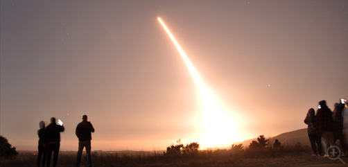 An Air Force Global Strike Command unarmed Minuteman III intercontinental ballistic missile launches during an operational test at 12:27 a.m. Pacific Time, Thursday, Oct. 29, 2020, at Vandenberg Air Force Base, California. Image: DoD - ALLOW IMAGES
