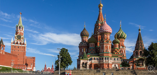 The Cathedral of Vasily the Blessed, commonly known as Saint Basil's Cathedral, is an Orthodox church in Red Square of Moscow. Image: DepositPhotos.com - ALLOW IMAGES