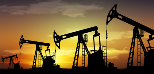 Line of Texas oil wells at sunset. Image: DepositPhotos.com - ALLOW IMAGES