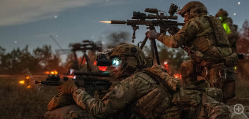 Army Rangers assault targets during a live-fire training exercise at Fort Johnson, La., Dec. 3, 2023. Image: DoD  - ALLOW IMAGES