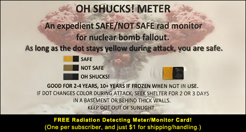 FREE Radiation Detecting Meter/Monitor Card from KI4U, Inc. - ALLOW IMAGES