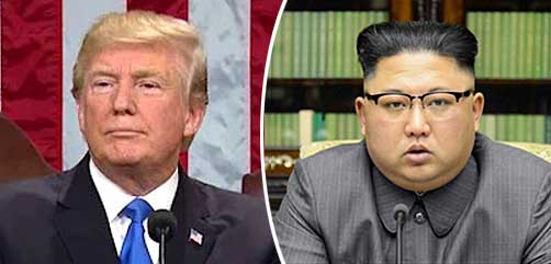 U.S. President Donald Trump and North Korean Leader Kim Jung Un - ALLOW IMAGES