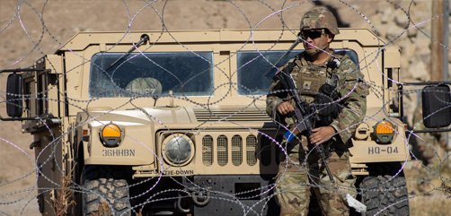Texas National Guard soldier on the U.S. / Mexico border.  Image: DepositPhotos.com - ALLOW IMAGES