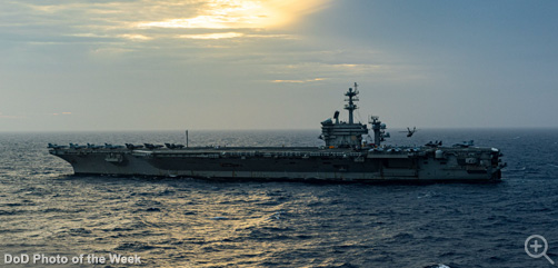 The US aircraft carrier George Washington in the Philippine Sea.  Image: DoD - ALLOW IMAGES